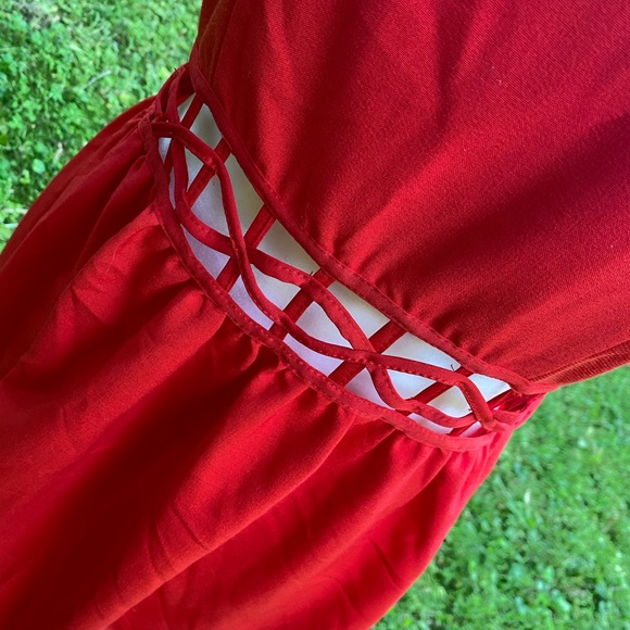 Red Dress with Cut Outs - Picture 5 of 5